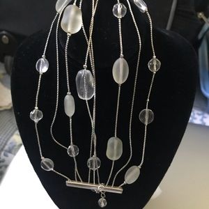 New Avon by Mark Crystal Bead Bracelet in Silver